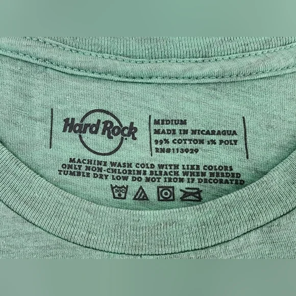 Hard Rock Cafe Nashville Tennessee Green T-Shirt Women's Size Medium - Picture 3 of 6